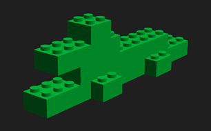 krokodille af LEGO klodser