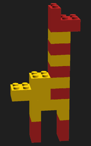 Giraffe from blocks LEGO