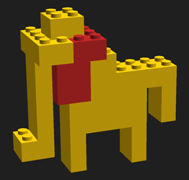 Elephant from blocks LEGO