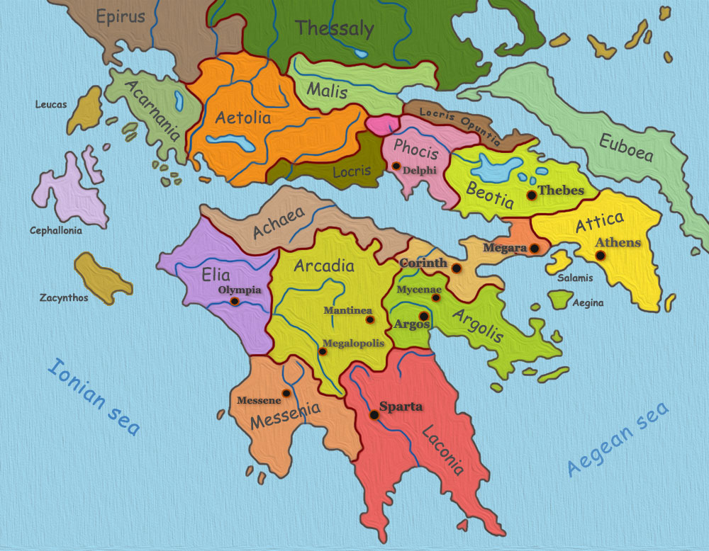 Ancient Greece map