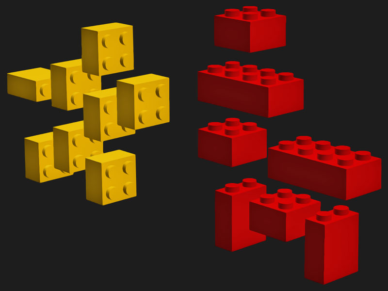 A set of blocks LEGO series DUPLO for a assembling doggies